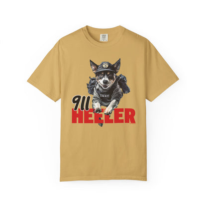 Heeler 911 Unisex T-shirt - Police Dog Design