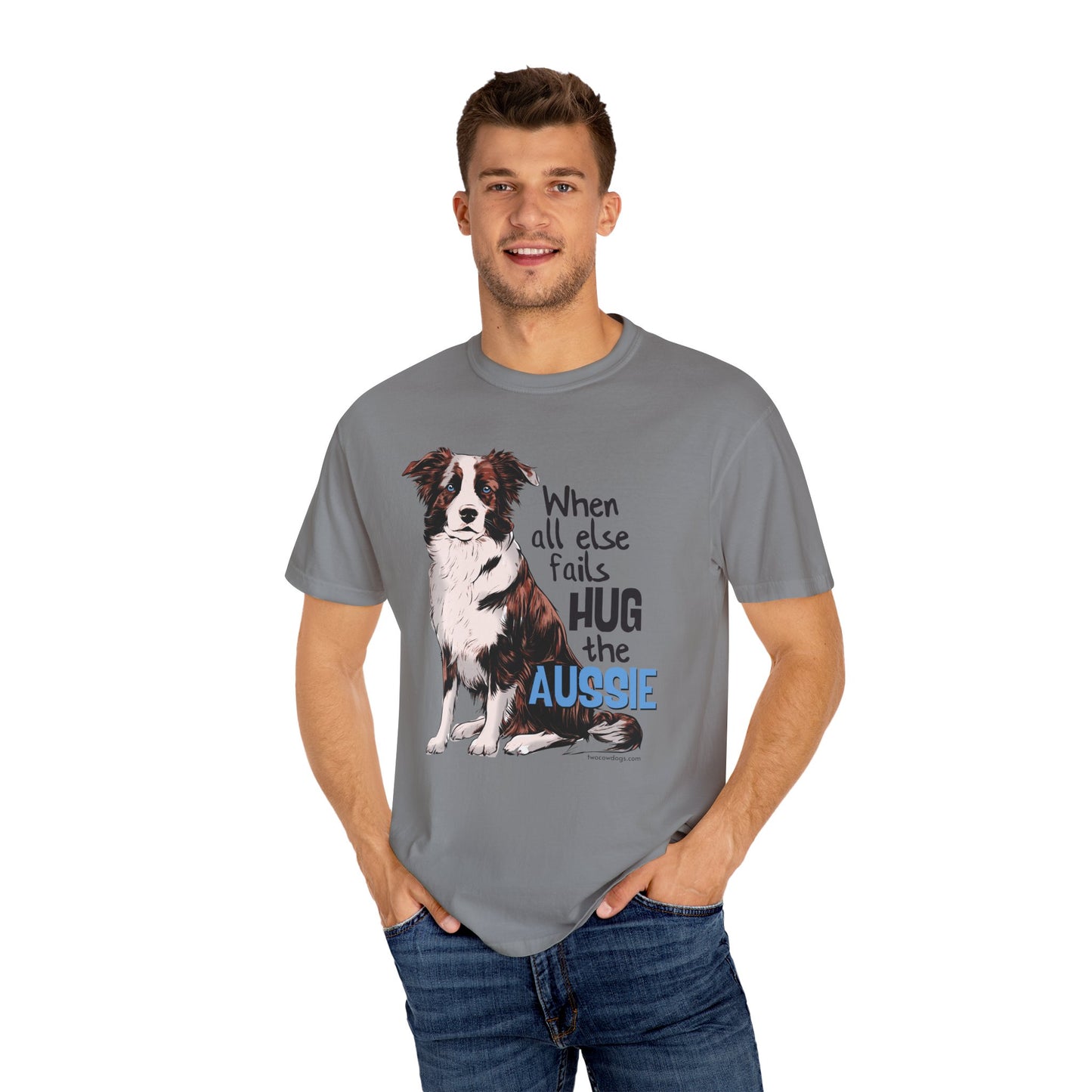 Australian Shepherd, Aussie Hug Unisex T-shirt