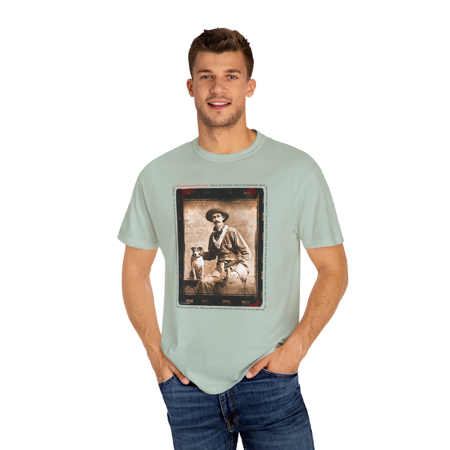 Vintage Cowboy and Dog 2 Puppy Tee Shirt