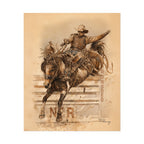 Bronc Ride Fine Art Print — Rodeo Cowboy Watercolor Print