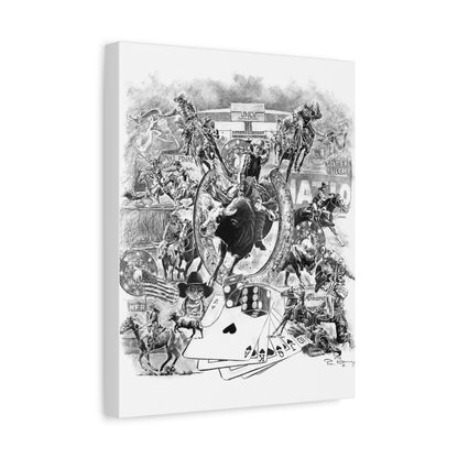 NFR National Finals Rodeo, Vegas Rodeo, Stretched Canvas