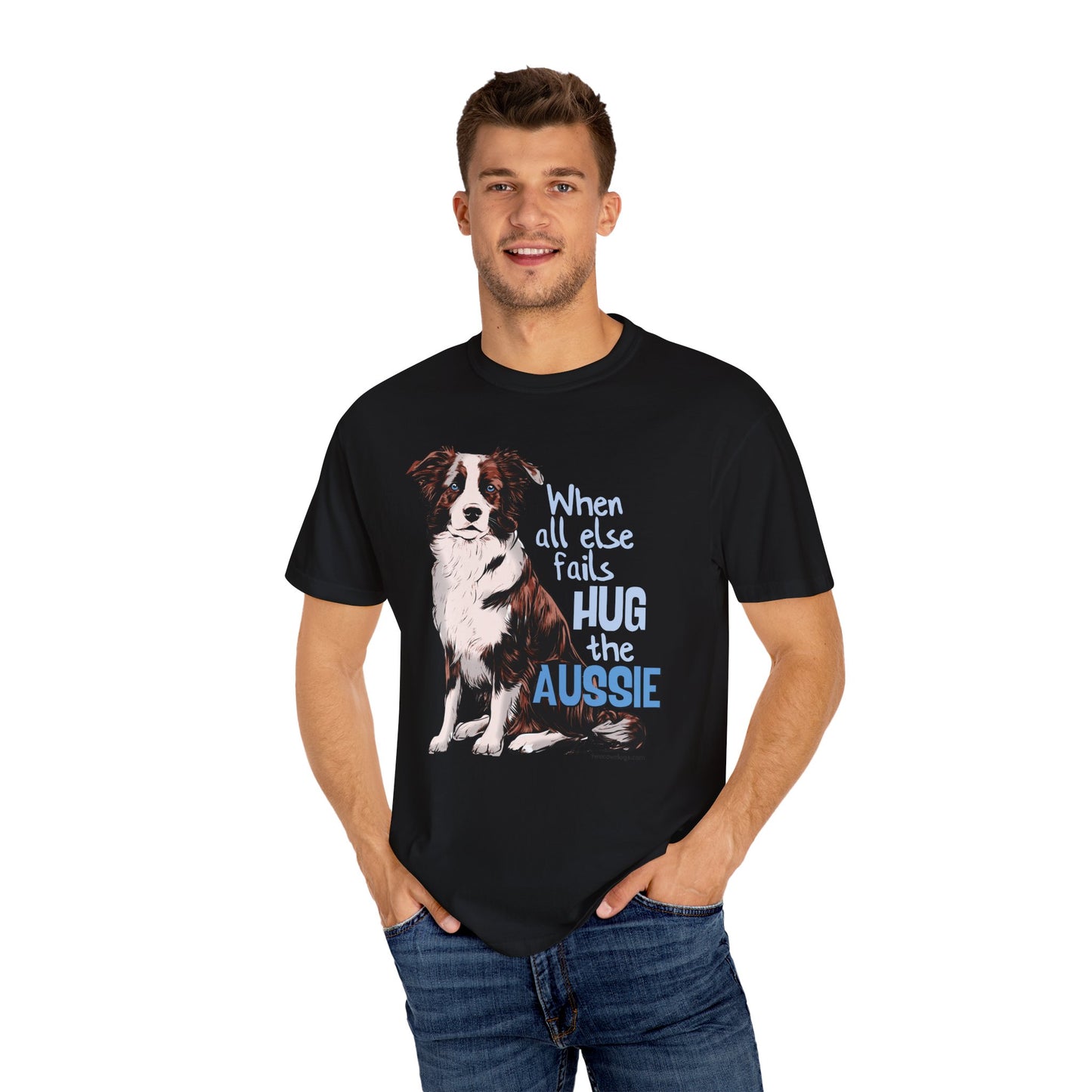 Australian Shepherd, Aussie Hug Unisex T-shirt