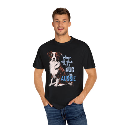 Australian Shepherd, Aussie Hug Unisex T-shirt