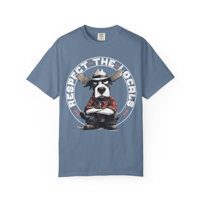 Respect the Locals T-shirt with Cowdog Design