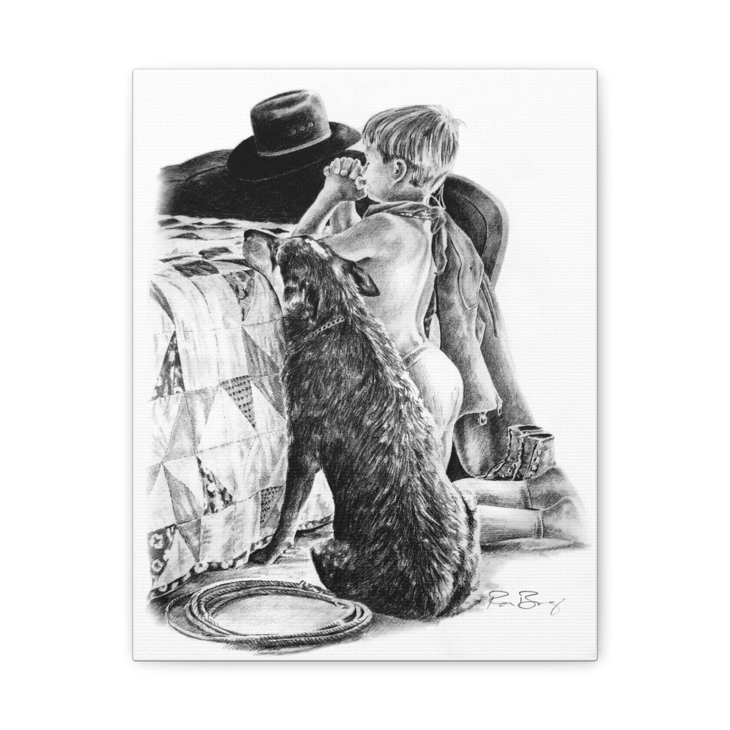 Prayer Partners Stretched Canvas