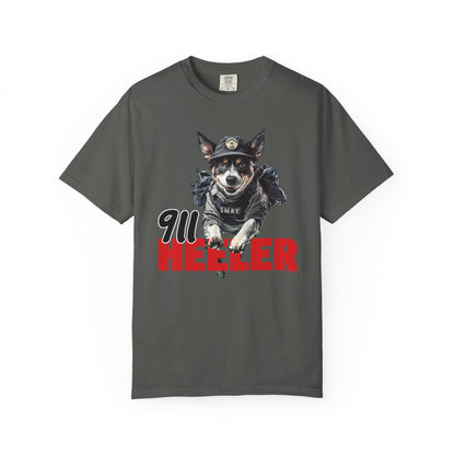 Heeler 911 Unisex T-shirt - Police Dog Design