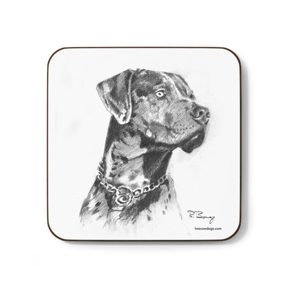 Catahoula Leopard Dog Hardboard Back Coaster