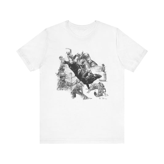 Bull Riding Rodeo Jersey Short Sleeve Tee, PBR, Professional Bull Riders
