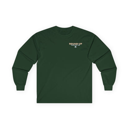 Vintage Rodeo Round-Up Pendleton Long-Sleeve T-Shirt, Front and Back