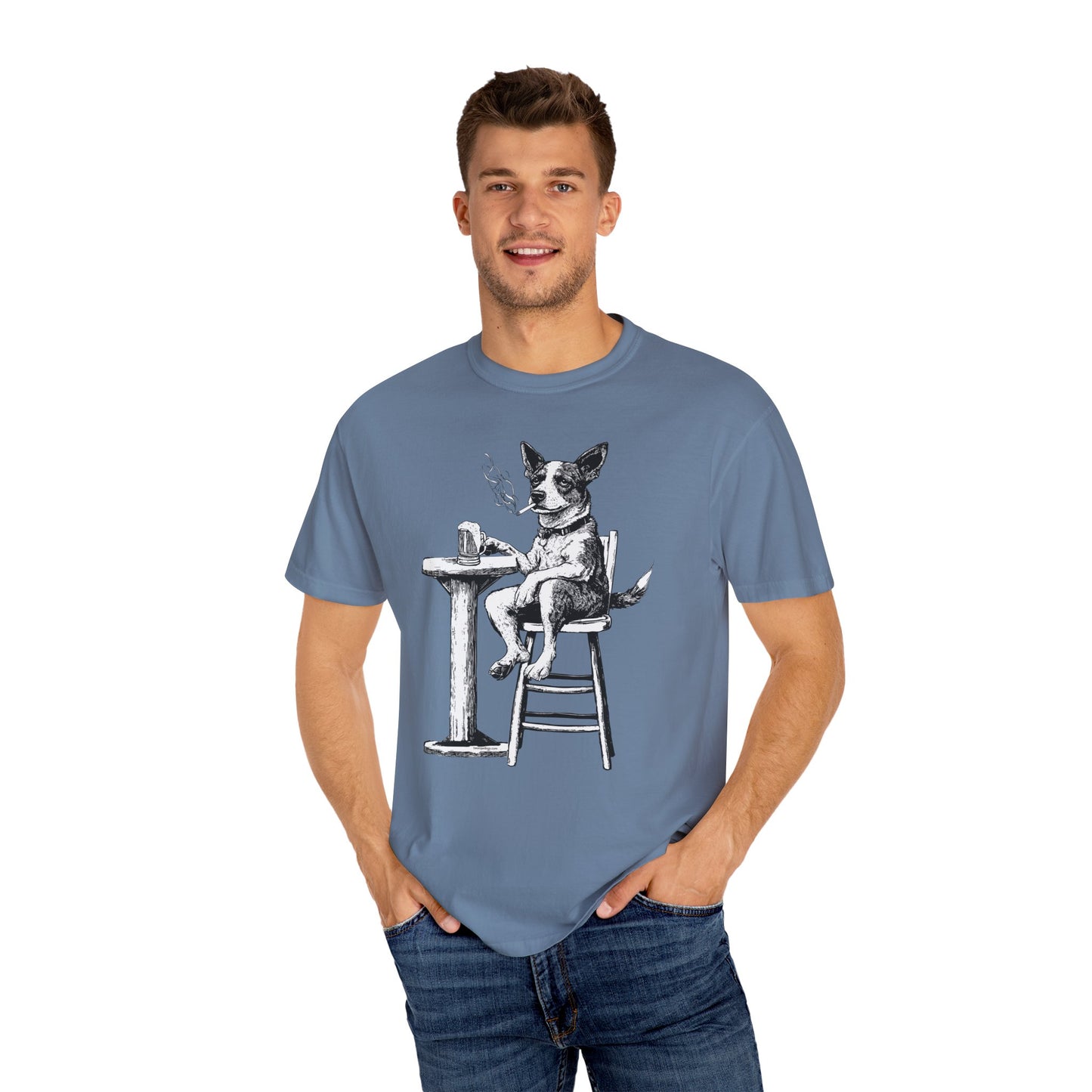 Dog Drinking Beer T-Shirt for Dog Lovers