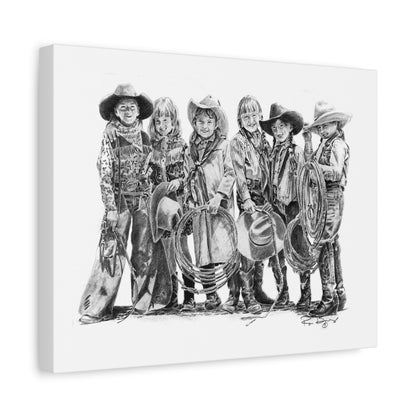 The Cowgirls Stretched Canvas Print