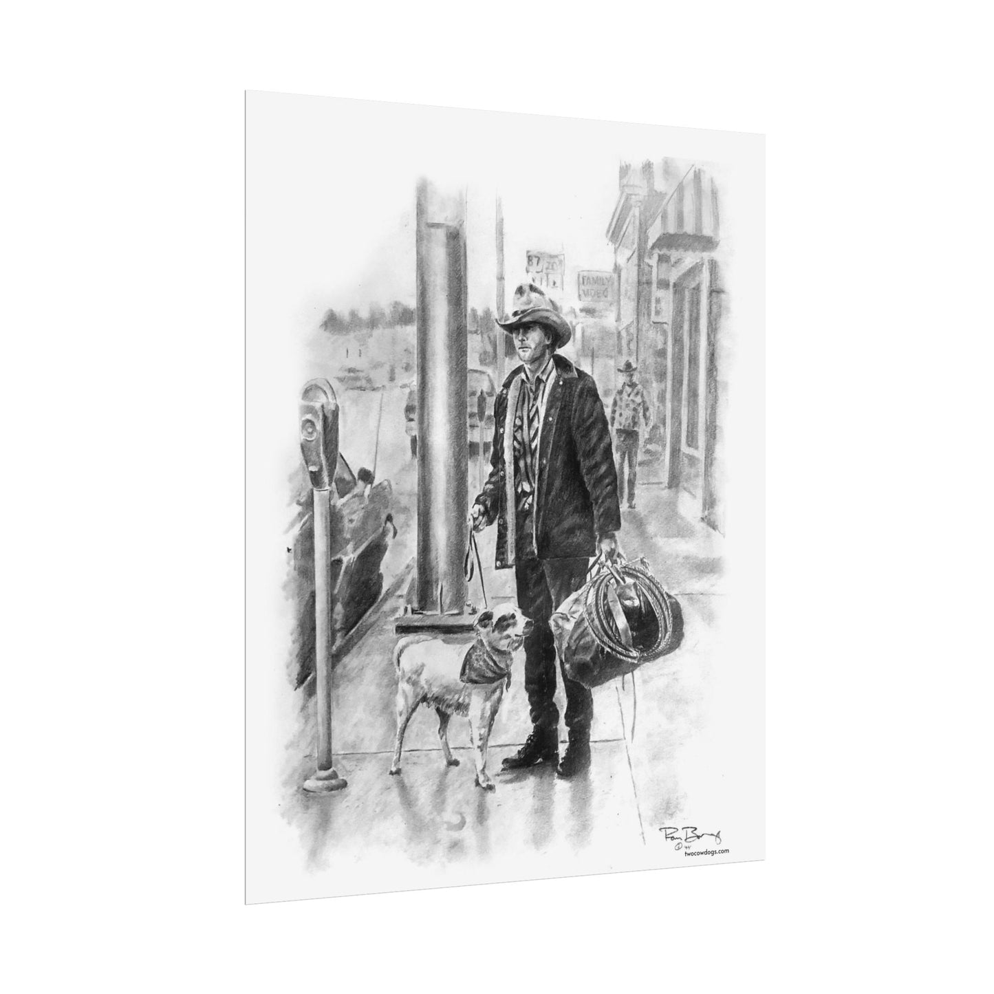 Montana Cowboy Lewistown Custom Print