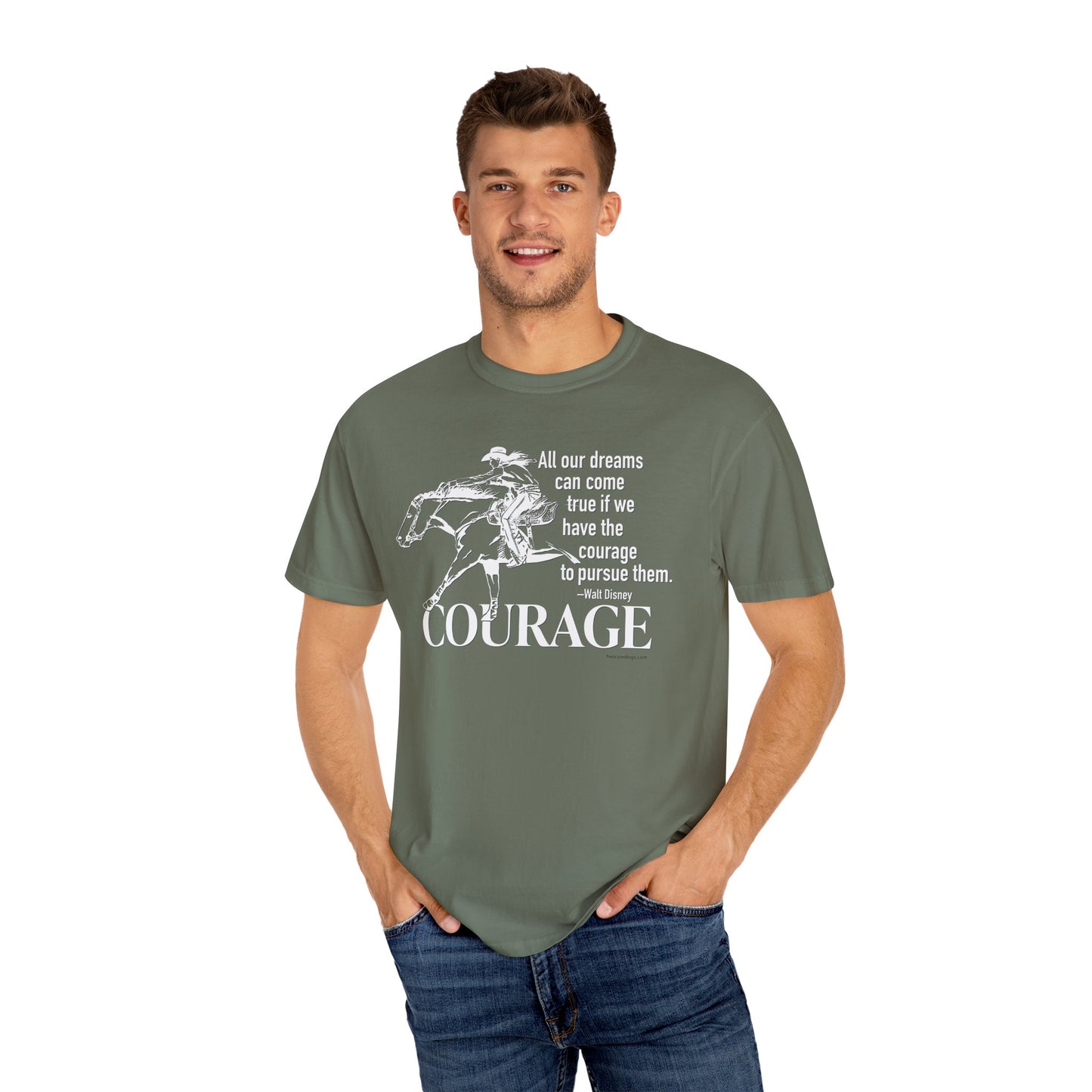 Courage Barrel Racing Garment-Dyed T-shirt