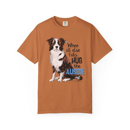 Australian Shepherd, Aussie Hug Unisex T-shirt