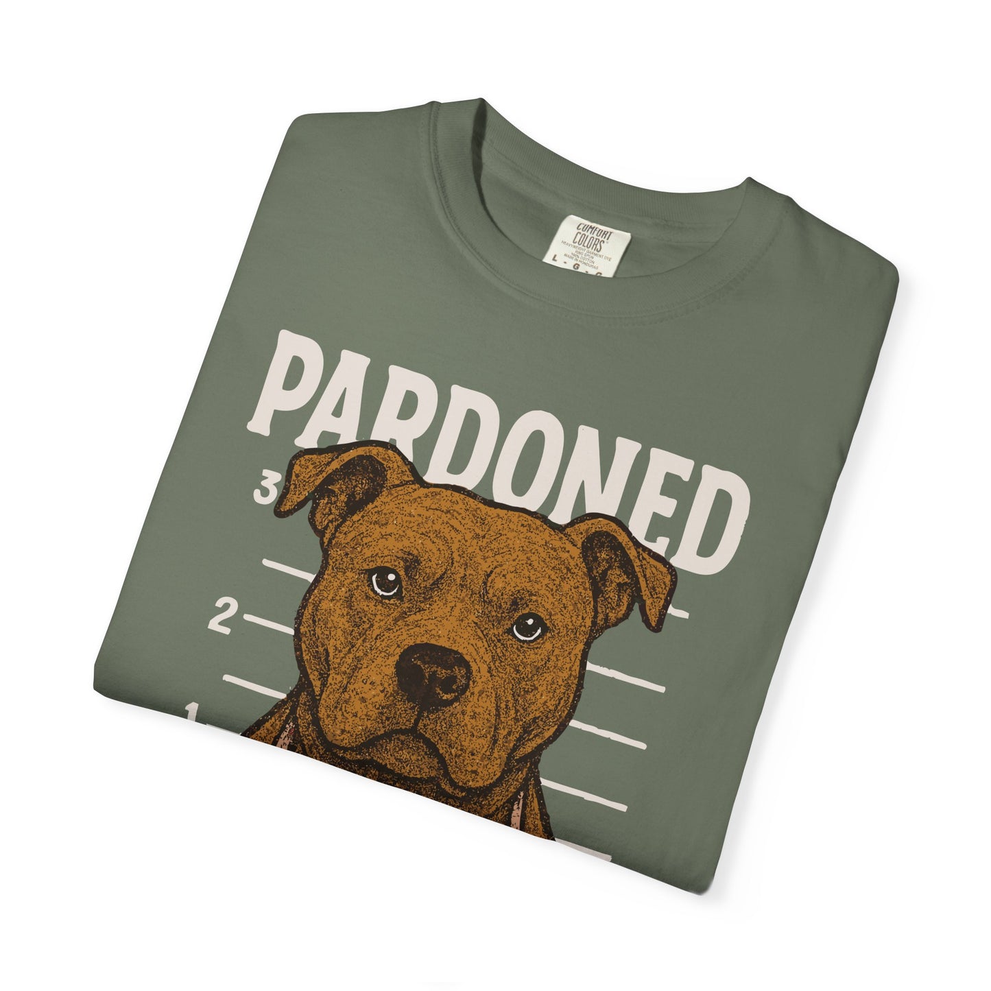 Pit Bull Mugshot TShirt - PARDONED OUT ON GOOD BEHAVIOR