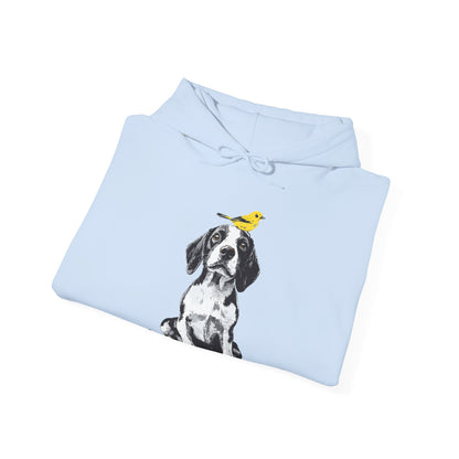 Beagle and Yellow Bird Soft Hoodie