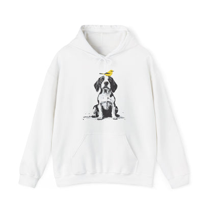 Beagle and Yellow Bird Soft Hoodie