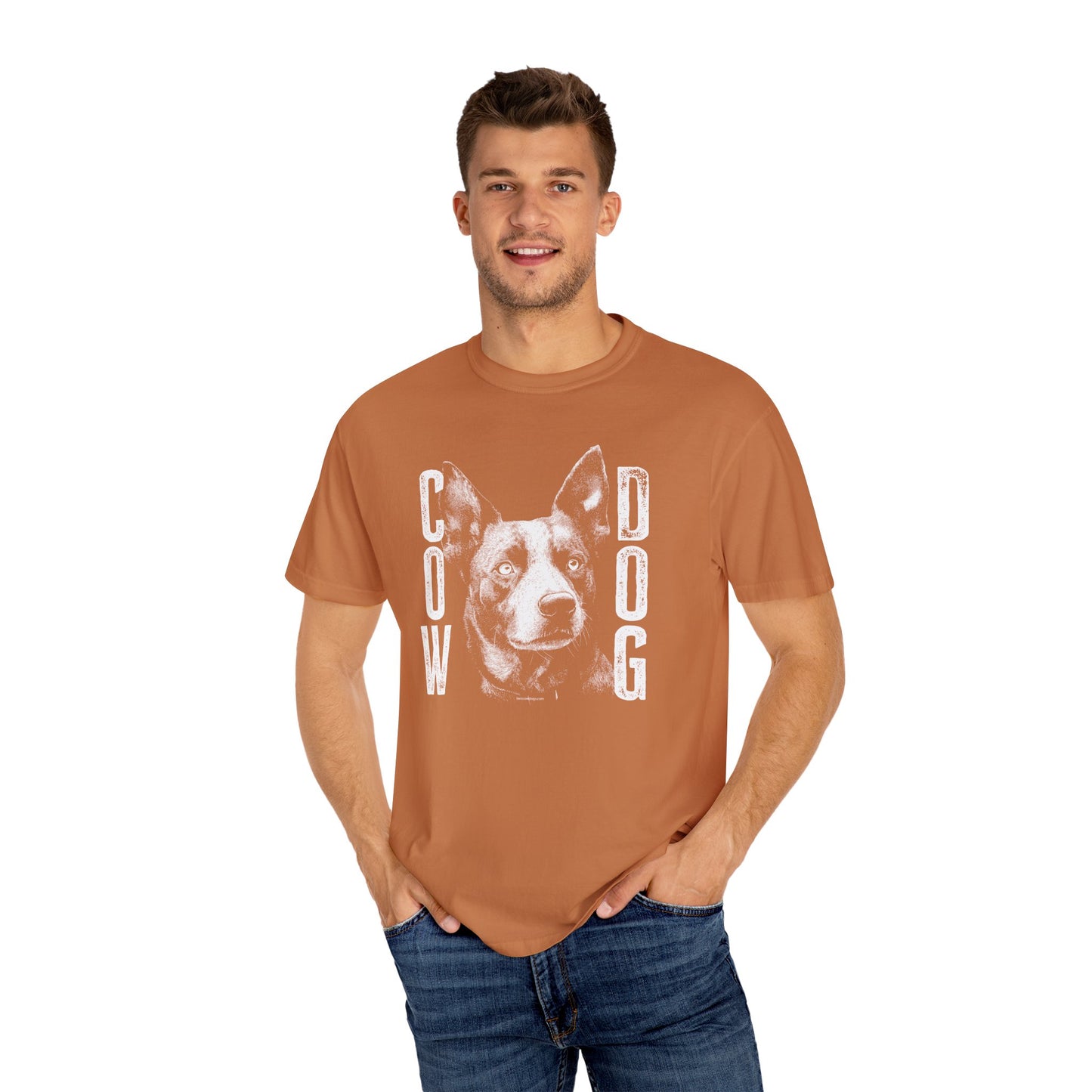 Cowdog Design with "COW DOG", Garment-Dyed T-shirt with