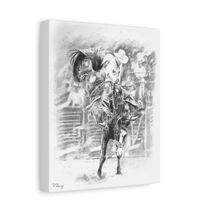 Canvas Print - Rodeo Saddle Bronc Rider