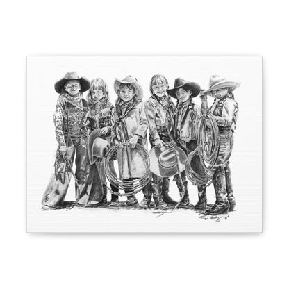 The Cowgirls Stretched Canvas Print