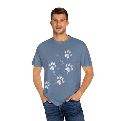 Dog Tracks T-Shirt - Unisex Garment-Dyed