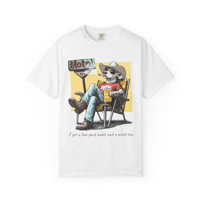 Two Pack Habit and a Motel Tan Tee Shirt