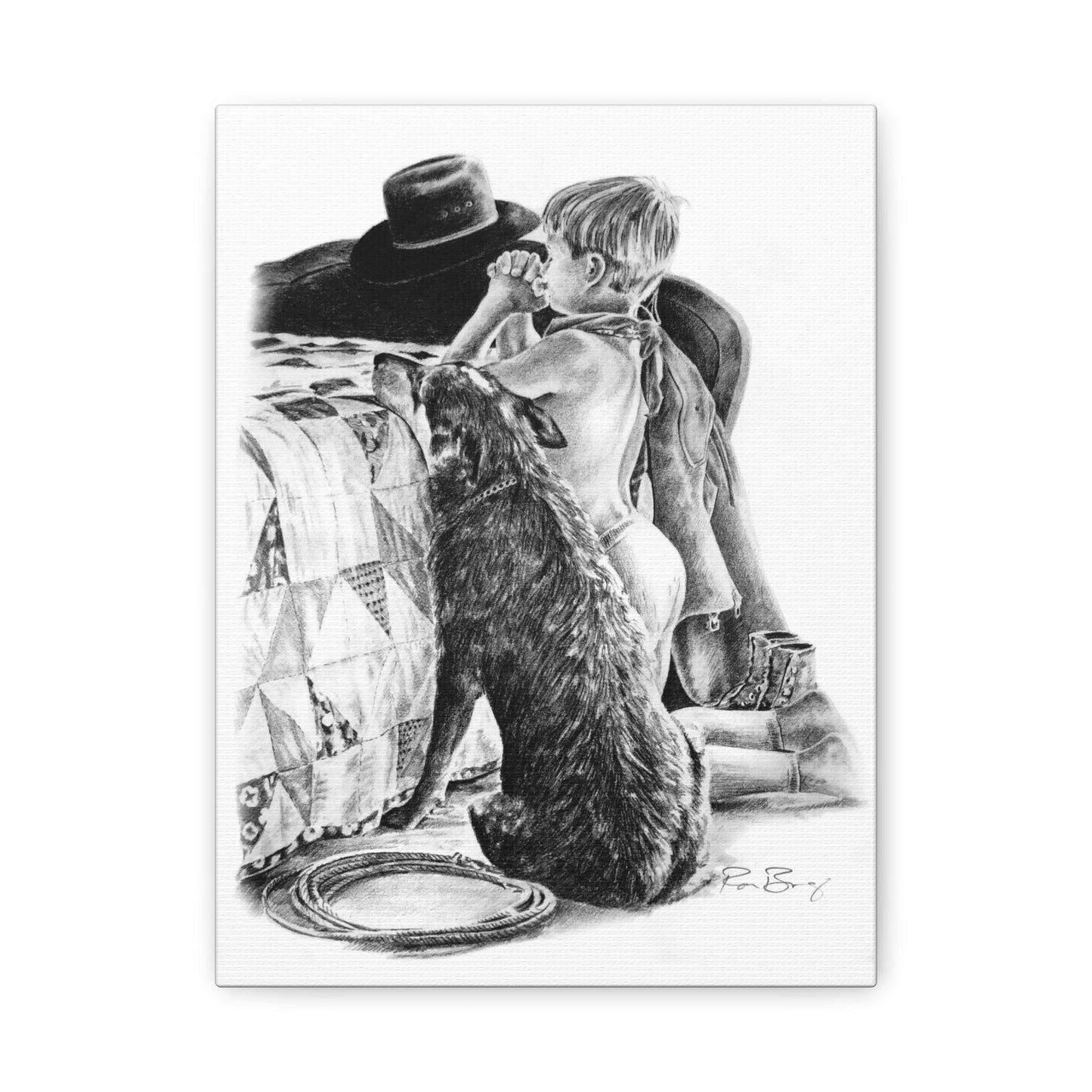 Prayer Partners Stretched Canvas