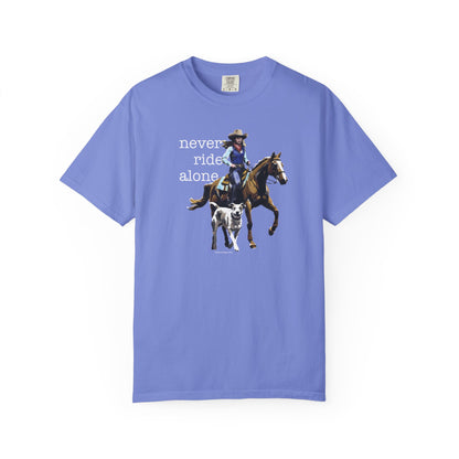 Never Ride Alone Cowgirl Tee Shirt