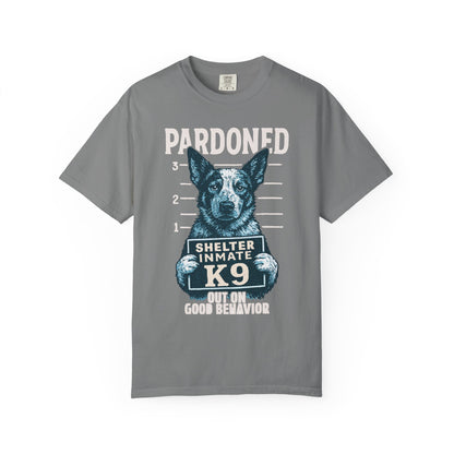 Heeler Mugshot TShirt - PARDONED OUT ON GOOD BEHAVIOR