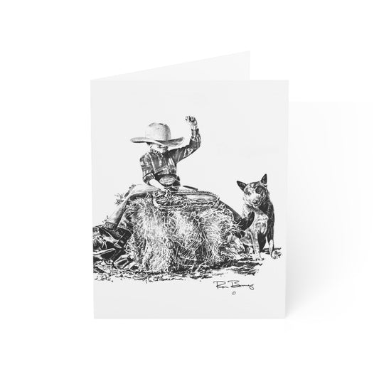 Future Bull Rider, Little Bull Rider Blank Notecards (envelopes included)