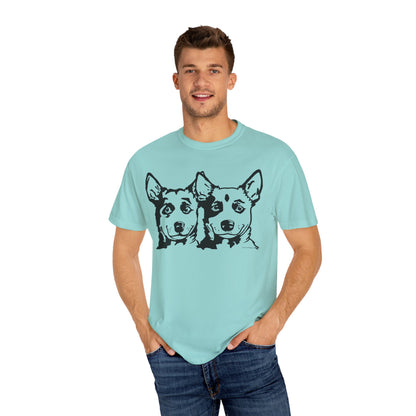 Cartoon Cowdogs Tshirt - Unisex Garment-Dyed