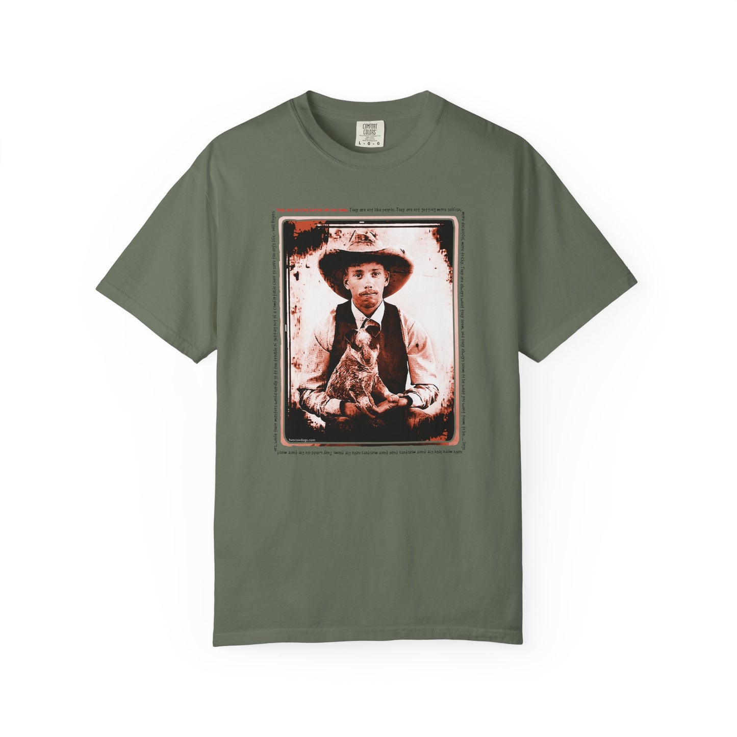 Vintage Cowboy and Heeler Puppy Tee Shirt