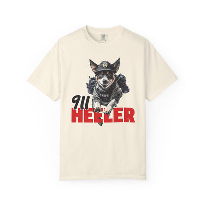 Heeler 911 Unisex T-shirt - Police Dog Design
