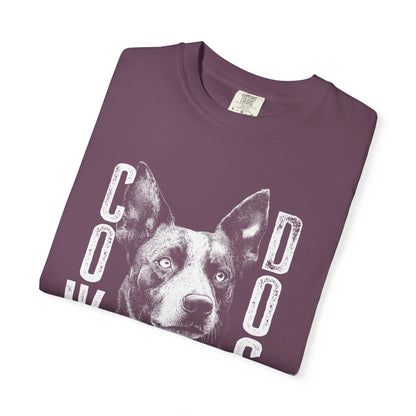 Cowdog Design with "COW DOG", Garment-Dyed T-shirt with