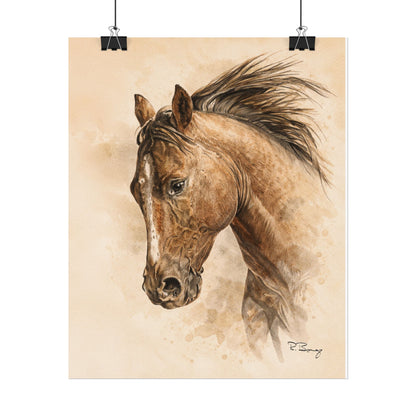 Western Horse Art Print — Quiet Working Horse Rolled Poster