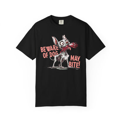 Beware of Dog Unisex T-Shirt, Super-Soft Garment-Dyed Tee