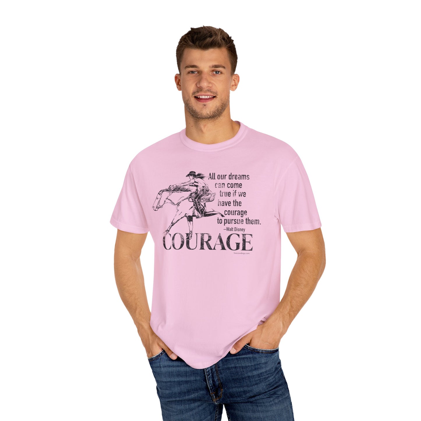 Courage Barrel Racing Garment-Dyed T-shirt