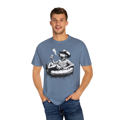 Rafting Dog Unisex T-Shirt, Lazy River Design
