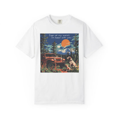 Best with You T-Shirt Dogs and Jeep