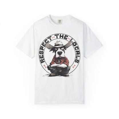 Respect the Locals T-shirt with Cowdog Design