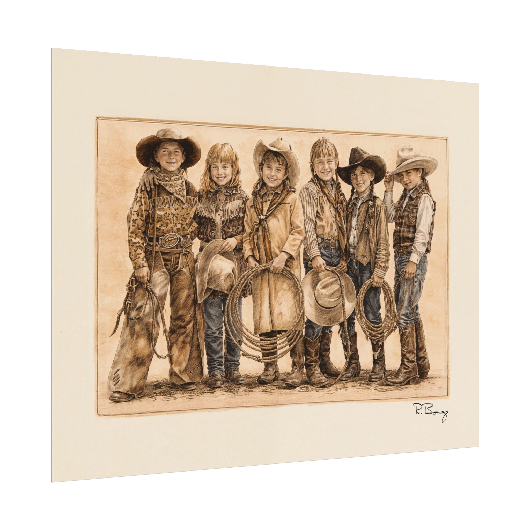 Cowgirls Archival Art Print