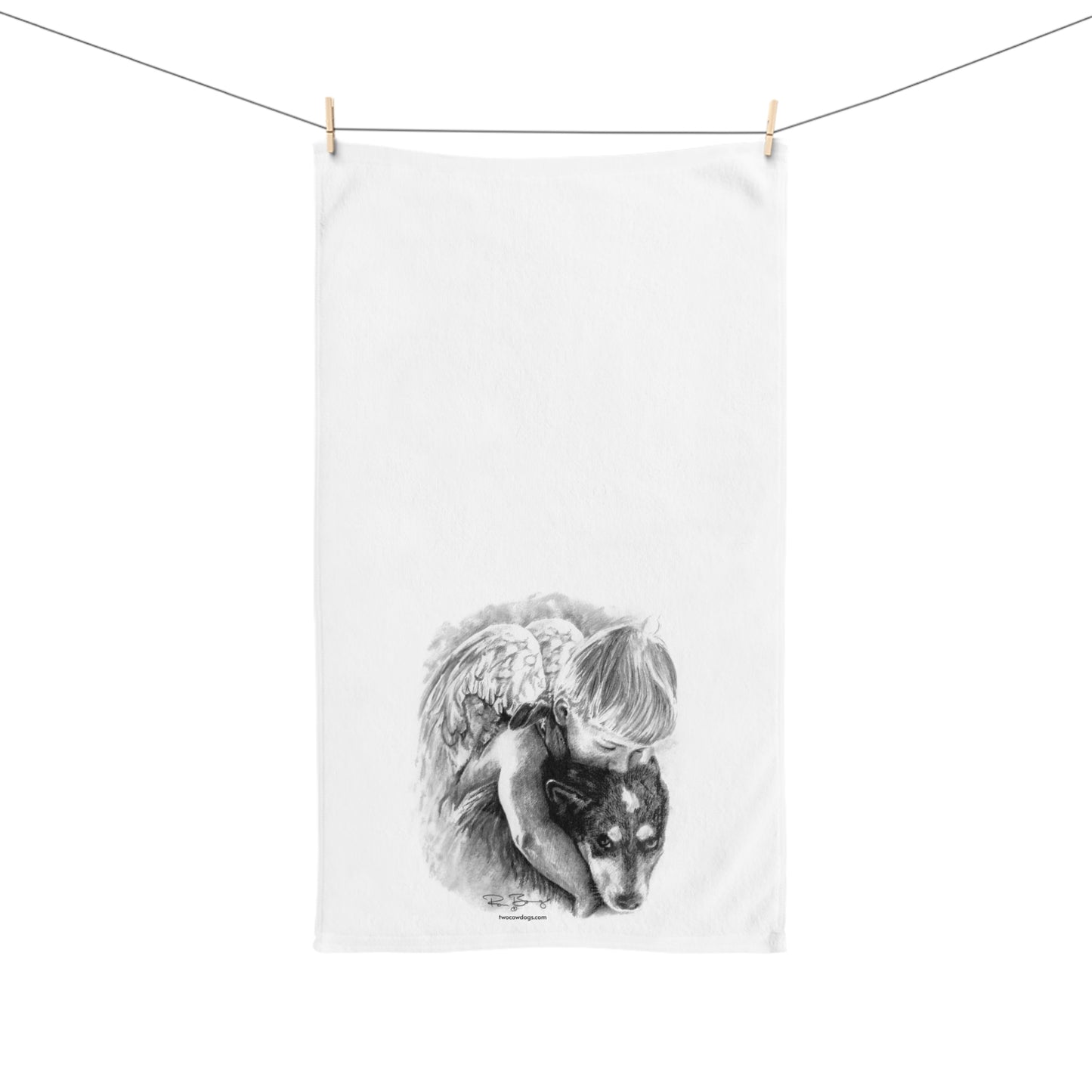 Angel Heeler Microfiber Tea Towel