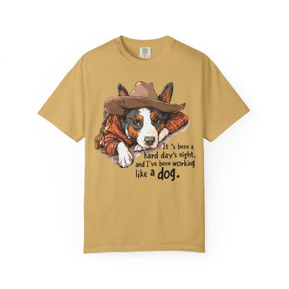 Garment-Dyed T-shirt Hard Days Night Cowdog Shirt