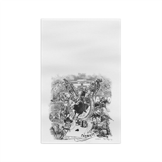 Vegas NFR Rodeo Microfiber Tea Towel, National Finals Rodeo