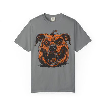Scary Dog Pumpkin Head T-Shirt