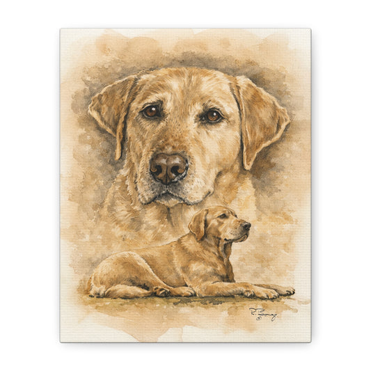 Yellow Lab Stretched Canvas Print — "Stella" Matte 1.25"