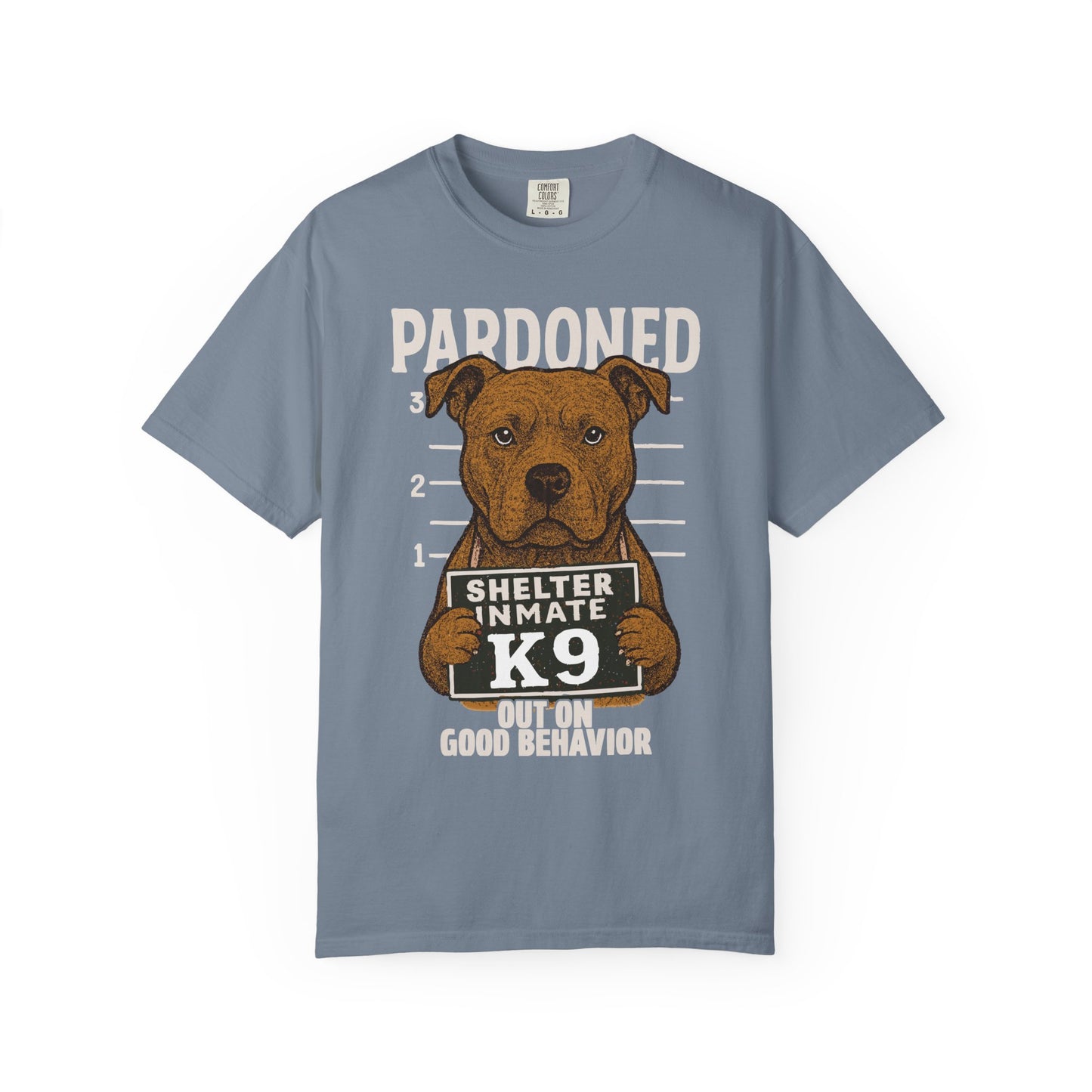 Pit Bull Mugshot TShirt - PARDONED OUT ON GOOD BEHAVIOR