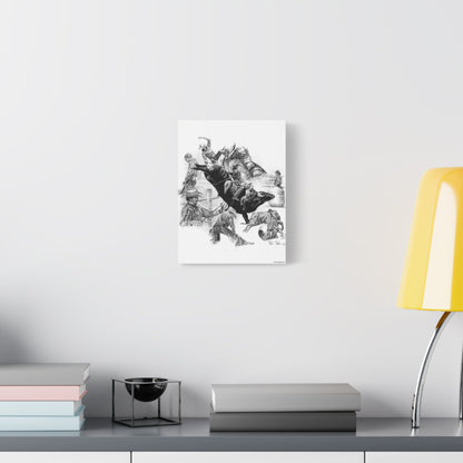 Bull Riding Collage, Stretched Canvas