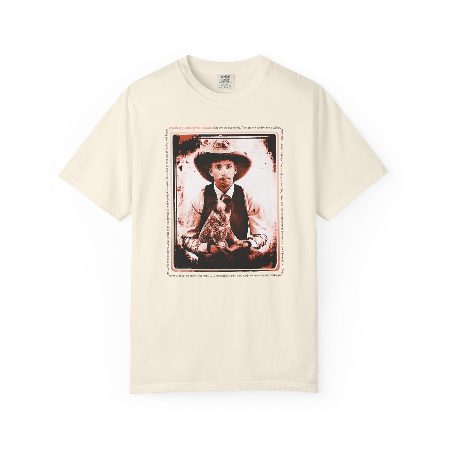 Vintage Cowboy and Heeler Puppy Tee Shirt