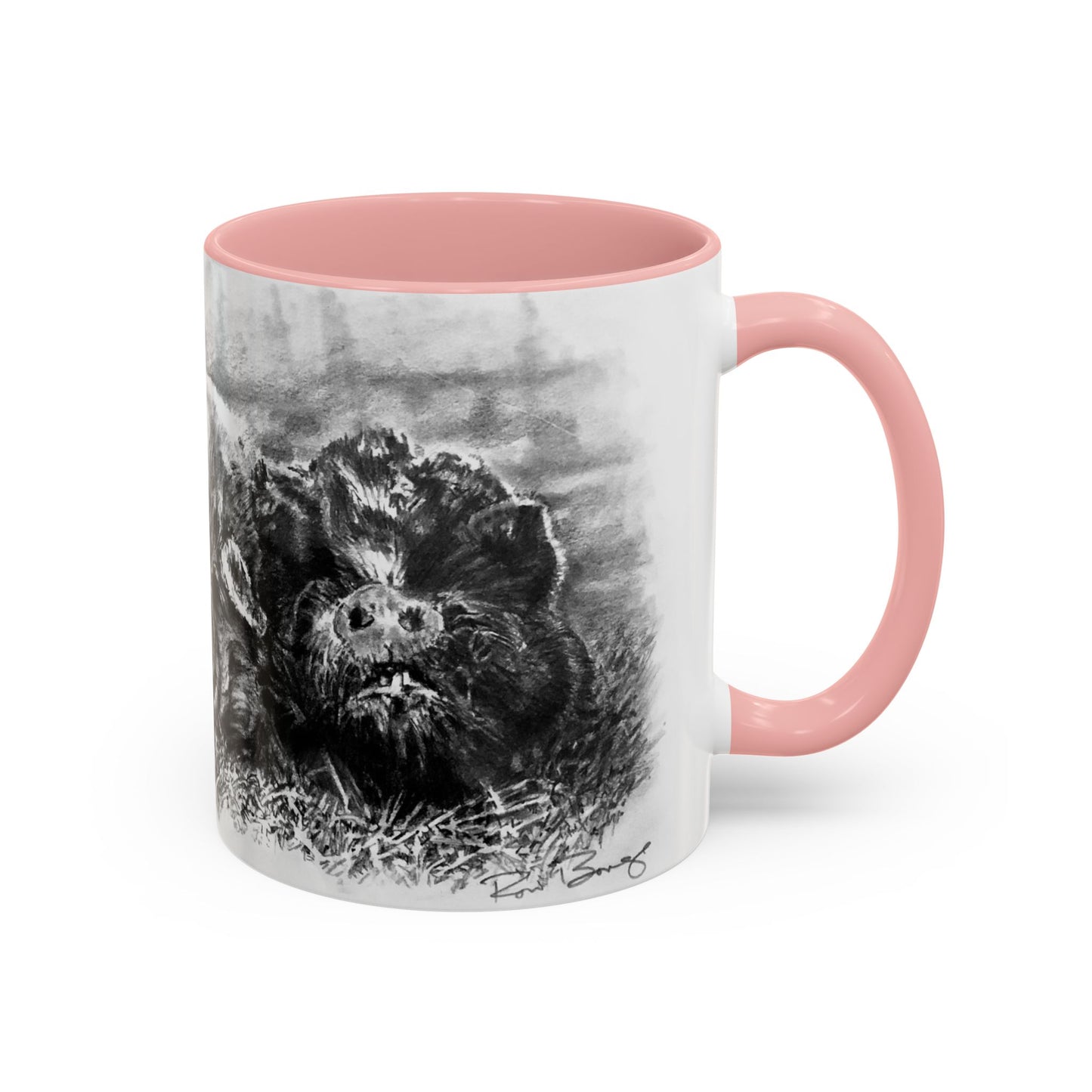 Cozy Trio Pigs Coffee Mug — Hand-Drawn Barnyard Portrait (11/15oz)